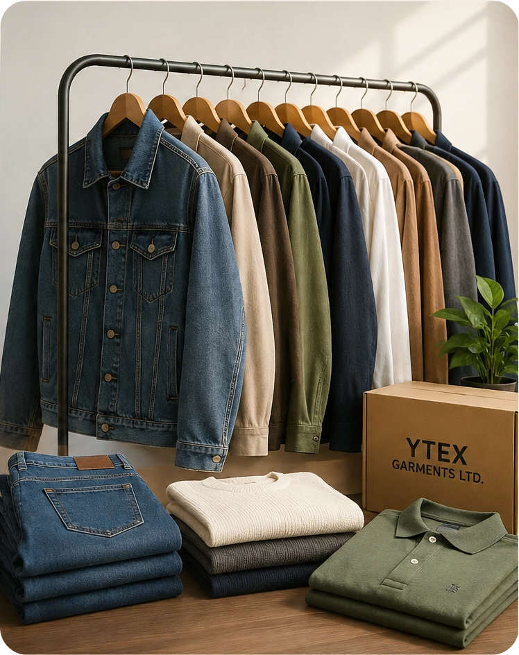 Ytex Garments woven jackets, denim, polo shirts and private-label collection ready for export